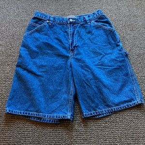 Dark Blue Wash Carpenter Jean Shorts